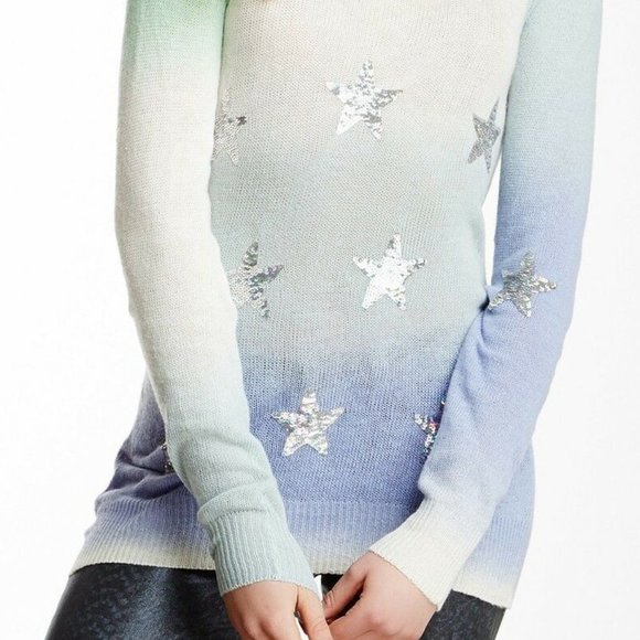 Wildfox Star Gazer Sequin Sweater, Starlight, XS - Picture 4 of 7